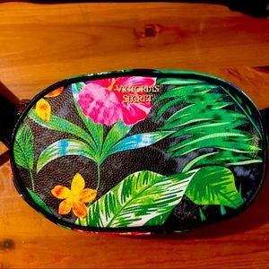 Victoria's Secret Tropical Print Bag - Black, Green, Pink, Yellow